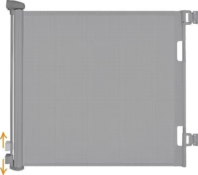 Produktbild von Famanu Treppenschutzgitter ausziehbar - Breite 0-140 cm, Höhe 83 cm, grau