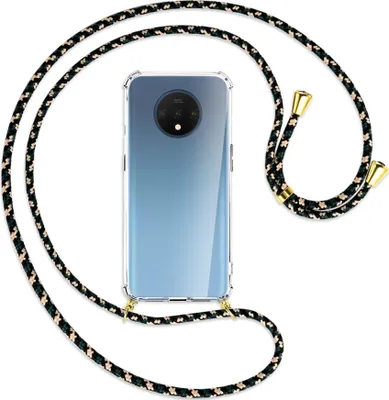 Produktbild von Handykette Backcover-Schutzhülle mit Band (Metall goldfarben) für OnePlus 7T - camouflage