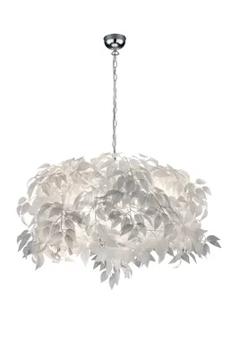 Zdjęcie produktu dla Żyrandol LEAVY srebrno-biały 4xE14x28W metal wym:150x70x70cm IP20 RL