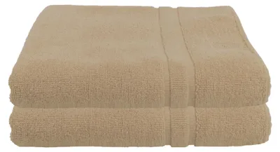 Produktbild von 2 er Set Julie Julsen® Premium Handtücher Doppel Rahmen 900gm2 Julie Julsen Handtuch Farbe:Sand,Julie Julsen 900gm2 Grösse:50 x 80 cm