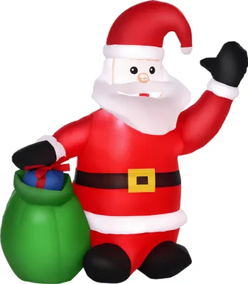 Produktbild von Aufblasbarer Weihnachtsmann 1,2 m Outdoor Weihnachtsdeko Rot Weiß mit Gebläse