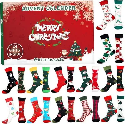 Produktbild von Weihnachtskalender, Weihnachtskalender für Erwachsene, Weihnachtskalender mit Baumwollsocken