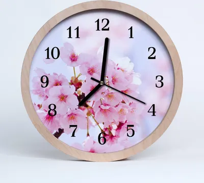 Produktbild von Holzuhr 30fi cm wanduhr - Blumen Blumen