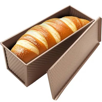 Produktbild von Brotpfannen Toastbrot, Backform mit Deckel, mit Antihaftbeschichtung Backform aus Rostfreier Stahl Rechteckige Kuchenform, für Toastbrot, Käsekuchenm