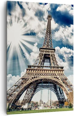 Produktbild von Bild auf Leinwand - Leinwandbild - Einteilig - Architektur gebäude stadt eiffel - 80x120cm - Wand Bild - Wandbilder - Leinwanddruck - Wanddekoration - Leinwand bilder - Wandbild - PA80x120-2435