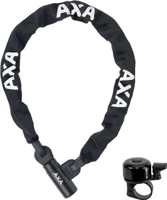 Immagine prodotto di Lucchetto a catena Axa Linq City 100 - Lunghezza 100 cm - Diametro 7 mm Nero con campanello per bicicletta incluso