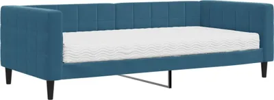 Produktbild von Tagesbett mit Matratze Blau 90x200 cm Samt