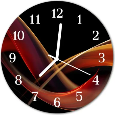 Produktbild von Glasuhr Wanduhr Küchenuhr Echt-Glas 30fi cm Abstraktes mehrfarbig