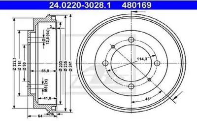 Produktbild von ATE Bremstrommel  24.0220-3028.1