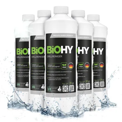 Zdjęcie produktu dla BiOHY, środek do czyszczenia grilli + dozownik, środek do czyszczenia piekarników, rozpuszczacz tłuszczu, środek do czyszczenia ruszty grilla, 6 x 1 litr