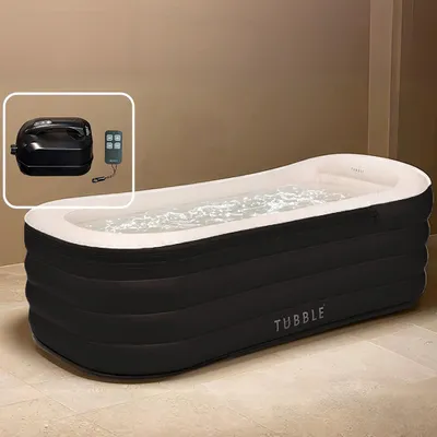 Produktbild von Tubble® Cuzi Aufblasbarer Whirlpool Black Onyx 255L – Spa-Badewanne, faltbar, Indoor & Outdoor, Jacuzzi Bubble-Massage für Erwachsene