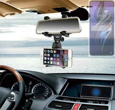 Produktbild von K-S-Trade Smartphone Halterung kompatibel mit Tecno Pova 3 Rückspiegel Halterung schwarz Auto Halterung KFZ Halter