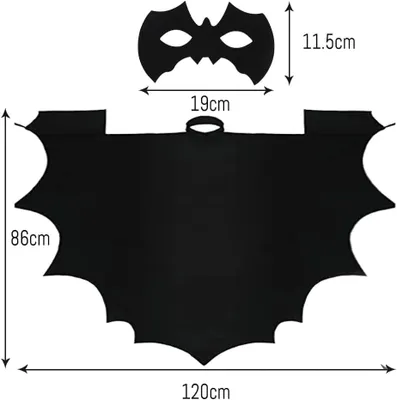 Productafbeelding van Kinderen vleermuis kostuum, 120-163 cm, Halloween kostuum, verkleedpak voor kinderen