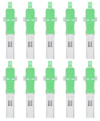 Image de Lot de 10 connecteurs rapides à fibre optique SC intégrés / adaptateurs pour raccord rapide à froid APC