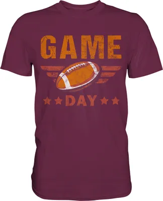 Produktbild von American Football Spieltag T-Shirt – Burgundy / XXL
