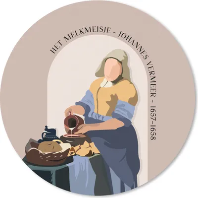 Produktbild von MuchoWow® Mauspad Mousepad Milchmädchen - Rosa - Alte Meister 30x30 cm - Mousepads - Maus Mat - Pad - Mausunterlage - Tischunterlage - Schreibtischmatten