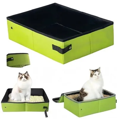 Immagine prodotto di Trasportino per gatti da viaggio, verde chiaro, impermeabile e portatile