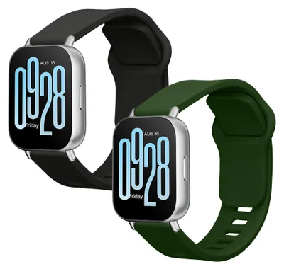 Produktbild von kwmobile 2x Uhrenarmband für Xiaomi Redmi Watch 5 Active / Watch 5 Lite Armband - Fitnesstracker Band Set aus TPU Silikon - Ersatzarmband Smartwatch -