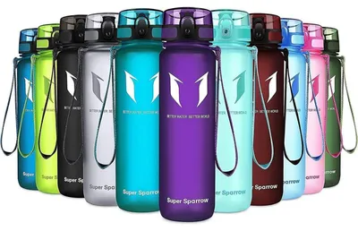 Image de Bouteille d'eau en Tritan, sans BPA, 1000 ml, couleur violette