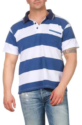 Produktbild von Herren Polo Shirt mit Brusttasche; Blau L