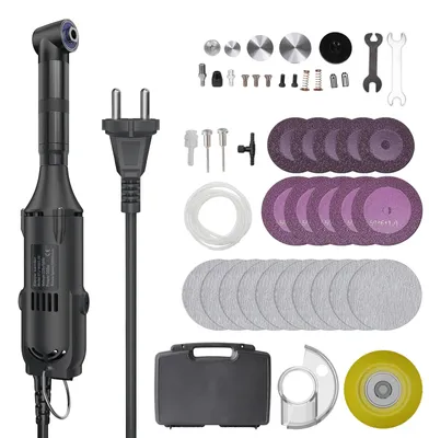 Produktbild von Elektrischer Multifunktionsschleifer - 350 W - 6 Geschwindigkeiten - Für Fliesen, Gravieren und Fugenreinigung - Schleifen und Polieren - 220 V EU-Stecker