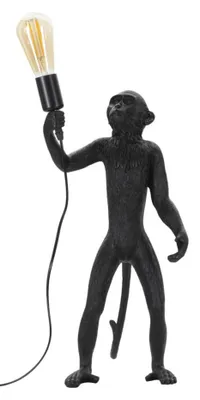 Obrázok produktu pre Mauro Ferretti stolná lampa „Opica“ E27, Ø 26 x 34 x 55 cm, čierna