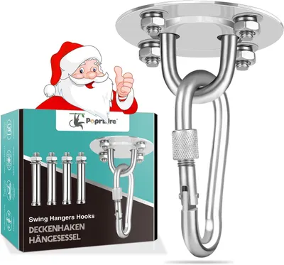 Produktbild von Deckenhaken für Hängesessel, Edelstahl, bis 450 kg, für Innen und Außenbereich