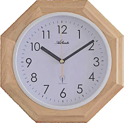 Image de Horloge murale radiocommandée classique 26,5 x 26,5 cm - Atlanta modèle : 4324/30
