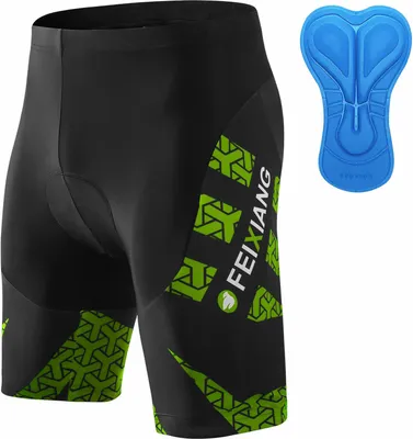 Produktbild von Herren Fahrradhosen Radunterhose mit 4D Sitzpolster Fahrrad MTB Unterwäsche Pro Bike Boxer Radlerhose Kurze Hosen US:S / EU:M Grün