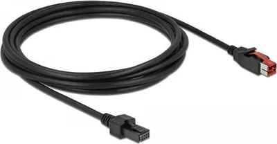 Produktbild von DeLOCK PoweredUSB Kabel Stecker 24 V zu 2 x 4 Pin Stecker 3 m für POS Drucker und Terminals, 3 m, 2 x 4 pin mini DIN, PoweredUSB, 24 V