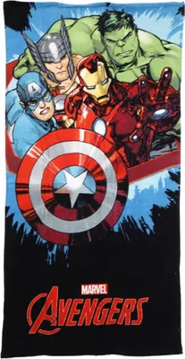 Produktbild von Marvel Avengers Strandtuch Badetuch 70x140 cm 100% Baumwolle