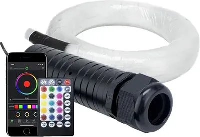Obrázek produktu pro Interiér automobilu Hvězdné světlo, efekt RGBW, ovládání přes Bluetooth, 300 kusů 075 mm 2M, zapalovač v autě