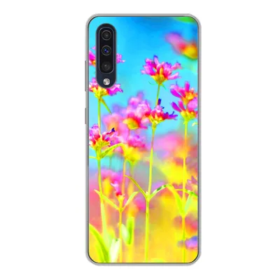 Produktbild von MuchoWow® Handyhülle Schutzhülle Hülle für Samsung Galaxy A50 Blumen - Kunst - Psychedelisch Silikon Softcase Handy Hülle - Mobiltelefonhülle