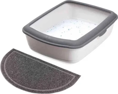 Immagine prodotto di Vorleger für Katzentoiletten 59 × 35 cm anthrazit