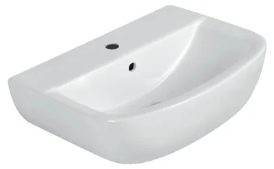Produktbild von sanicomfort Waschbecken REKIA, 55 cm, Waschtisch aus Sanitärkeramik, weiß