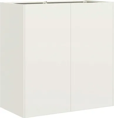 Immagine prodotto di vidaXL Fioriera bianca 80x40x80 cm Acciaio laminato a freddo
