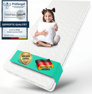 Kindermatratze COZY 90 x 200 cm mit waschbarem Bezug - Matratze für Kinderbett
