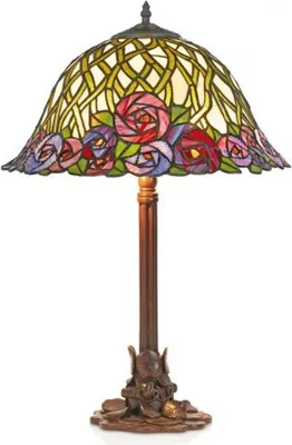 Produktbild von Casa Padrino Tiffany Tischleuchte Hockerleuchte Durchmesser 40 cm ModX3a - Leuchte Lampe