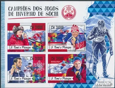 Produktbild von Briefmarken Sao Tome e Principe 2016 Mi 6991-6994 Kleinbogen (kompl. Ausgabe) postfrisch Winterspiele in Sotschi