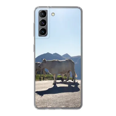 Produktbild von MuchoWow® Handyhülle Schutzhülle Hülle für Samsung Galaxy S21 Schottische Highlander - Licht - Berge - Natur Silikon Softcase Handy Hülle - Softcase