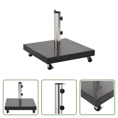Obrázok produktu pre The Living Store Stojan na slnečník Granite 30 kg Square Black