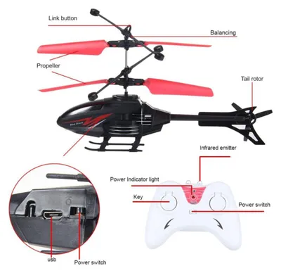 Produktbild von Ferngesteuertes Flugzeug für Kinder, intelligente Induktionsdrohne, 3 Sekunden Start, elektrischer Schwebehubschrauber