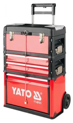 Produktbild von Yato YT-09101, Werkzeugkasten, Metall, Schwarz, Rot, 45 kg, 520 mm, 320 mm