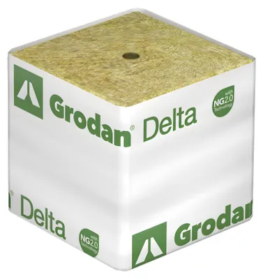 Produktbild von Grodan Miniblock Steinwolle Anzuchtmedium 4x4cm, 100% keimfrei für Samen und Stecklinge