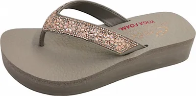 Produktbild von Skechers Vinyasa - Wild Daisies Damen Zehensteg in Grau, Größe 38