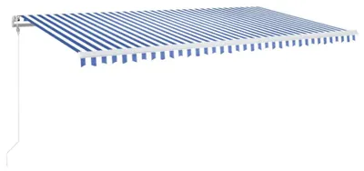 Produktbild von vidaXL Markise Automatisch Einziehbar 600x350 cm Blau und Weiß