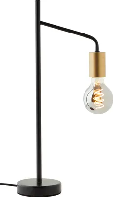 Productafbeelding van Brilliant Tischleuchte Kiel Schwarz/Messing max. 40W E27 mit Schalter