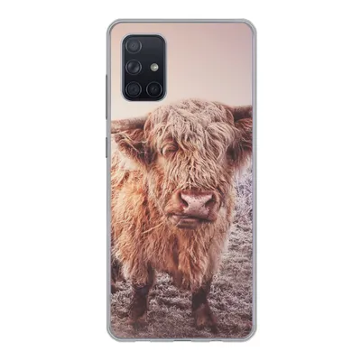 Produktbild von MuchoWow® Handyhülle Schutzhülle Hülle für Samsung Galaxy A51 Schottische Hochlandbewohner - Licht - Himmel - Natur Silikon Softcase Handy Hülle - Schutzabdeckung