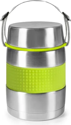 Image de Thermos alimentaire Ibili-Termos, acier inoxydable 18/10, 12,3 x 18,5 cm, 1,2 l, argent/vert