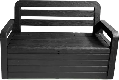 Immagine prodotto di Panchina Foreverspring Da Esterno Con Baule Art.599P - cm.132,5x58x89h., nero/antracite